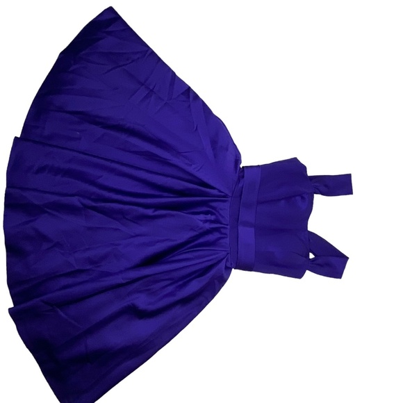 Light in the box formal cocktail satin blue dress size 2-4 US flare - Picture 14 of 14